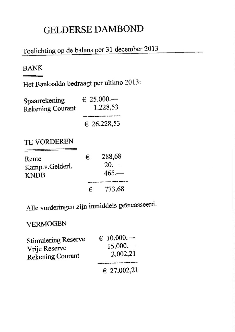 GDB Algemene Ledenvergadering 2014 - Bijlage 02 -      Financieel verslag 2013 Begroting 2015.pdf (pagina 2)